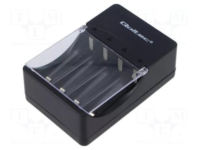 Charger: microprocessor-based; Ni-Cd,Ni-MH; Size: AA,AAA,R03,R6 QOLTEC QOLTEC-50653