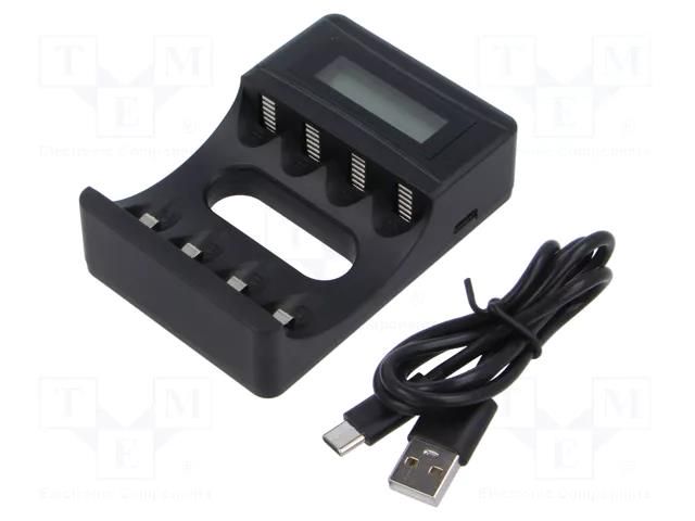Charger: microprocessor-based; Ni-Cd,Ni-MH; Size: AA,AAA,R03,R6 QOLTEC QOLTEC-50654