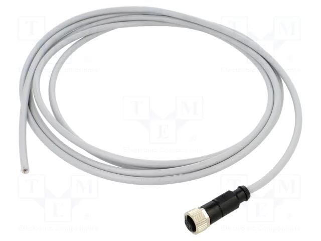 Connector: M12; plug; female; PIN: 5; straight; cables; 3m HARTING C21320000000043