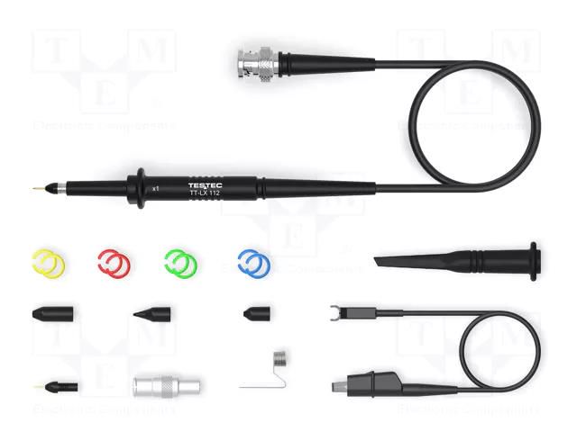 Probe: for oscilloscope; passive; 25MHz; 1: 1; 55V; 1MΩ/42pF; 14ns TESTEC TT-LX112