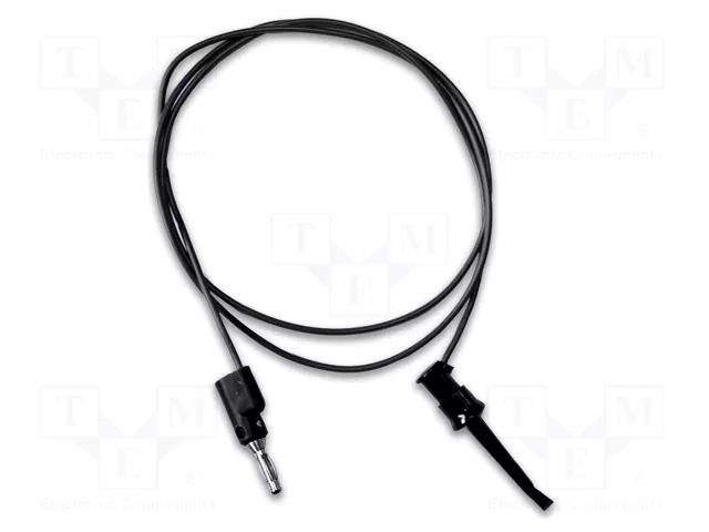 Test lead; 5A; clip-on hook probe,banana plug 4mm; Len: 1.2m MUELLER ELECTRIC BU-P3782-48-0