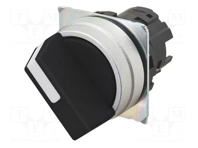Switch: rotary; 22mm; Stabl.pos: 2; black; none; prominent; A22NZ OMRON A22NZ-2MM-NBA