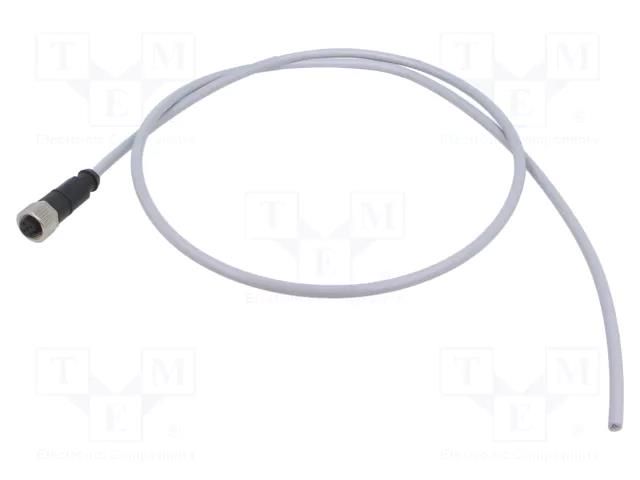 Connector: M12; plug; female; PIN: 4; straight; cables; 1m HARTING C21320000000039