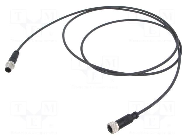 Connector: M12; plug; female; PIN: 5; angled; cables; 0.5m HARTING C21320000000060