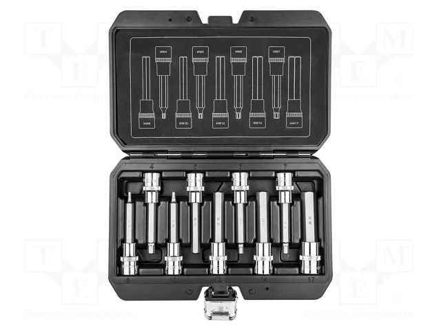 Wrench-set; hex key,socket spanner; 1/2"; 100mm; 9pcs. NEO TOOLS NEO-08-706