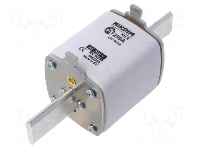 Fuse: fuse; 250A; 800VAC; gG; industrial; NH2 NIKDIM LTD 3802250