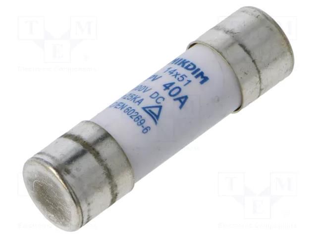 Fuse: fuse; 40A; 1kVDC; gPV; cylindrical; 14x51mm NIKDIM LTD 5245140