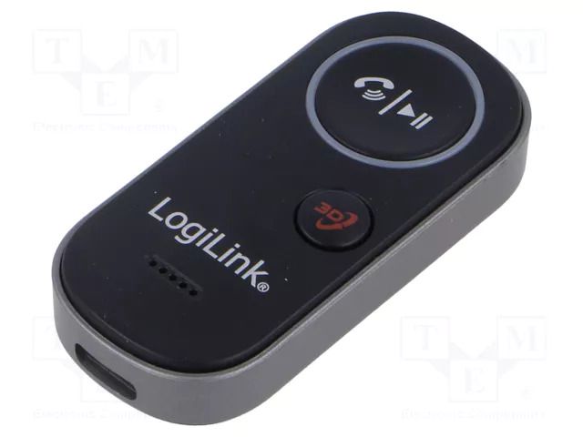 BT receiver; Jack 3.5mm socket,USB C socket; black; 10m; 150mAh LOGILINK BT0068