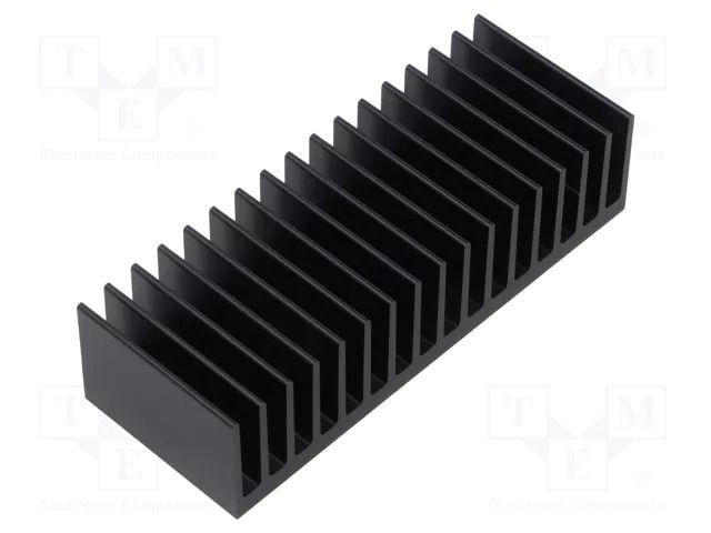 Heatsink: extruded; grilled; black; L: 37.5mm; W: 100mm; H: 25mm FISCHER ELEKTRONIK SK508/37.5/SA