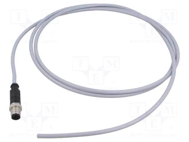 Connector: M12; plug; male; PIN: 4; straight; cables; 2m HARTING C21320000000001