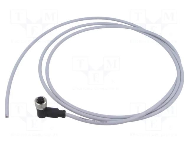 Connector: M12; plug; female; PIN: 4; angled; cables; 2m HARTING C21320000000081