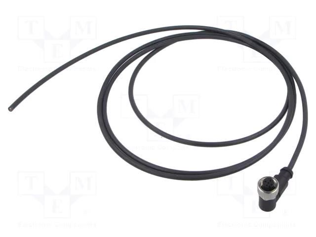 Connector: M12; plug; female; PIN: 4; angled; cables; 2m HARTING C21320000000090
