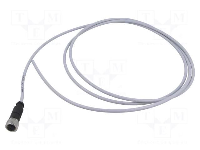 Connector: M12; plug; female; PIN: 3; straight; cables; 2m HARTING C21320000000103