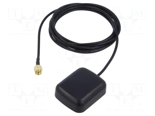 Antenna; GPS; SMA-A; SMA male; 2m; magnet ESOL ANT.GPS.SMA-A/2M