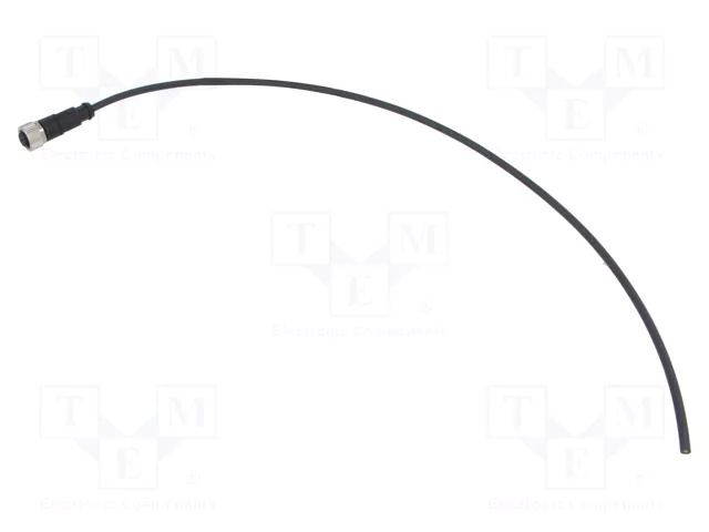 Connector: M12; plug; female; PIN: 4; straight; cables; 0.5m HARTING C21320000000125