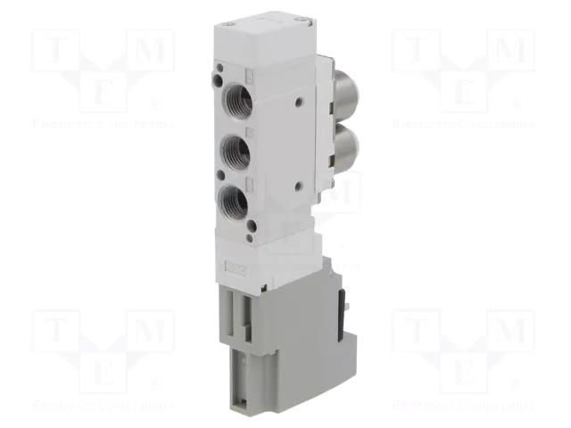Electromagnetic valve; 1.5÷7bar; 5/2 monostable; aluminium; IP65 SMC SY51205YOC6FQ