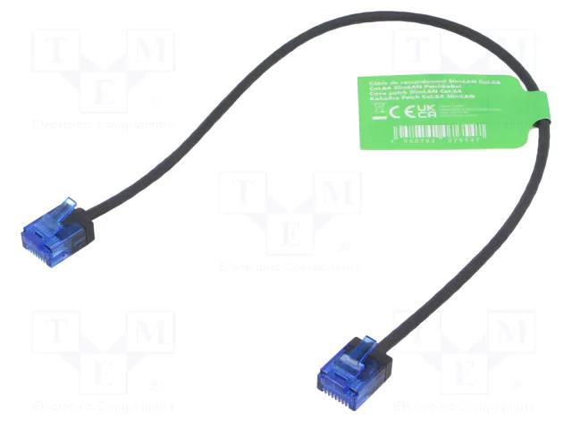 Patch cord; RJ45 plug,both sides; U/UTP; 6a; stranded; Cu; black LOGILINK CQ3013U