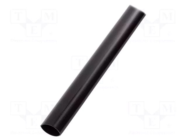 Heat shrink sleeve; glued; 3: 1; 18mm; L: 1m; black; Temp: -25÷125°C RADPOL RPKH1-18/6X1-C