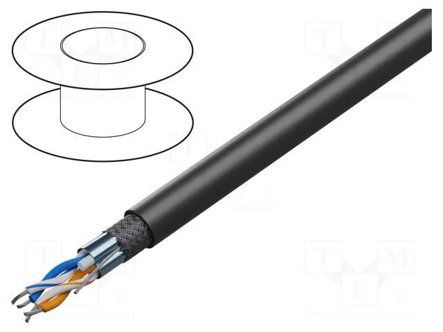 Wire; 2x2x24AWG; RS485; stranded; Cu; LSZH; black; 152m; CPR: Eca BELDEN 9842LS.00152