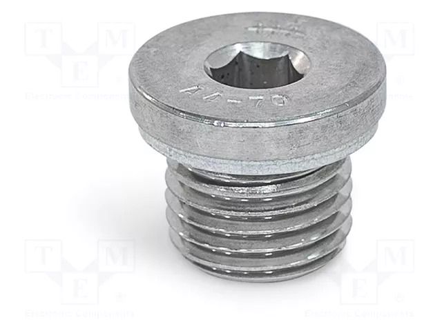 Hexagon head screw plug; with seal; Thread: M8; Gasket: aluminium ELESA+GANTER DIN908-A4M8X1AA