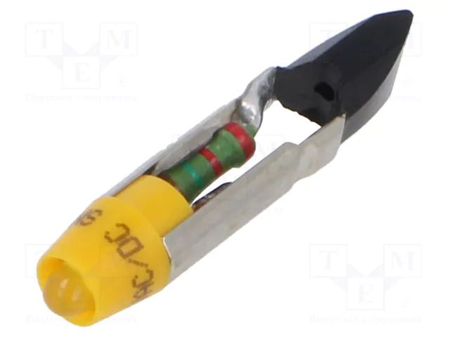 LED lamp; yellow; T5,5; 24VDC; 24VAC; No.of diodes: 1 EAO 10-2112.1064