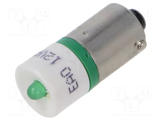 LED lamp; green; BA9S; 12VDC; 12VAC; No.of diodes: 1; OptoHiT EAO 10-2509.1145