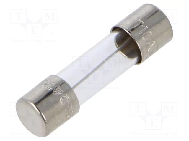 Fuse: fuse; 10A; 250VAC; time-lag; cylindrical,glass; 5x20mm; S506 EATON/BUSSMANN S506-10-R