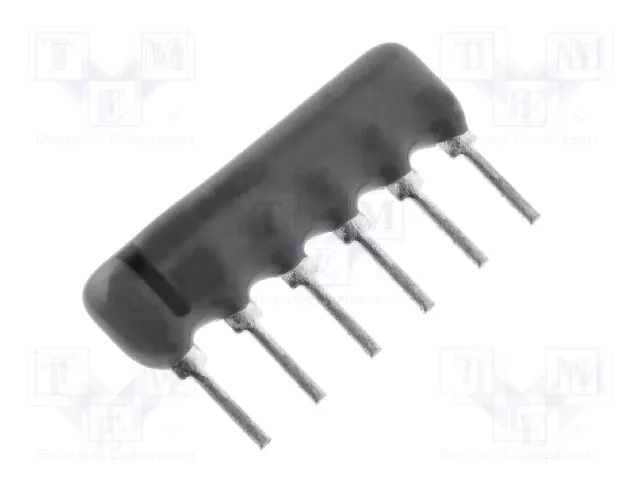 Resistor network: X; ±2%; 3.3kΩ; No.of resistors: 5; -55÷125°C ROYALOHM DR3.3K-5/6
