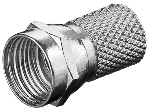 Twist-On F-Connector 7.0 mm, zinc - twist-on adapter made of zinc with nickel contacts 11623