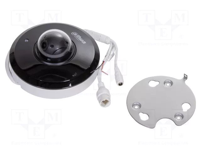 Camera: CCTV IP; Dim: Ø128x65.7mm; white-black; -30÷60°C; IP66 DAHUA 6923172590367