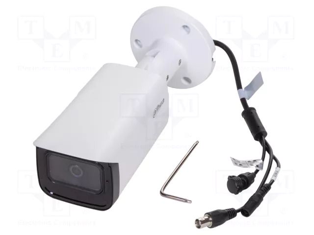 Camera: CCTV IP; Dim: 244.1x90.4x90.4mm; white-black; -40÷60°C DAHUA 6939554945038