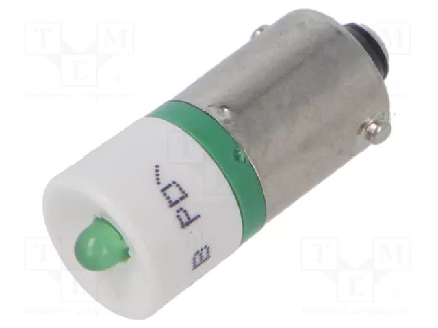 LED lamp; green; BA9S; 24VDC; 24VAC; No.of diodes: 1; OptoHiT EAO 10-2512.1145
