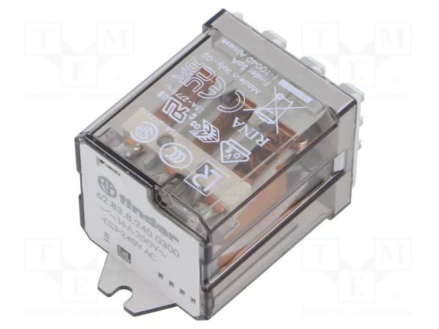 Relay: electromagnetic power; 3PST-NO; Ucoil: 240VAC; 62.83; 6.3kΩ FINDER 62.83.8.240.0300
