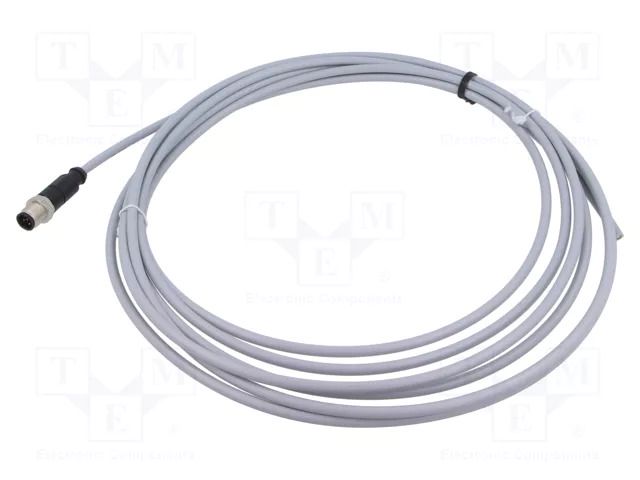 Connector: M12; plug; male; PIN: 5; straight; cables; 5m HARTING C21320000000042