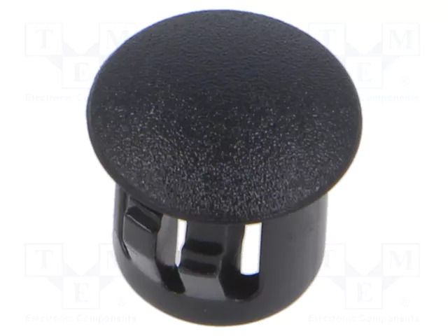 Stopper; H: 10mm; push-in,snap-fastener; Flange dia: 12mm; black ESSENTRA ESS-10102633