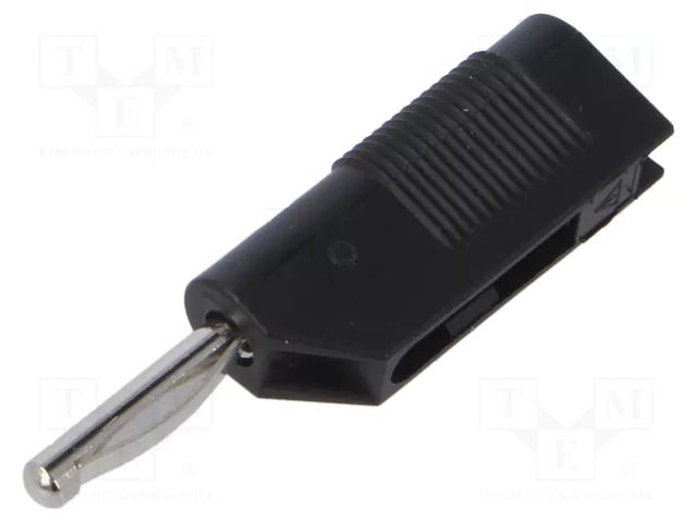 Connector: 4mm banana; plug; 30A; 30VAC; 60VDC; black; 2.5mm2; screw HIRSCHMANN T&M VSB20SW