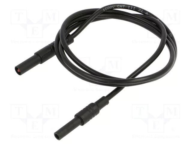 Test lead; 32A; banana socket 4mm,banana plug 4mm; insulated HIRSCHMANN T&M MALSGG-B100/2.5SW