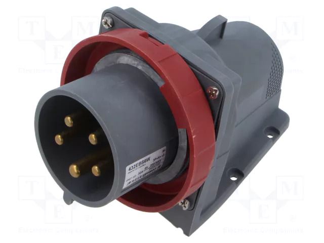 Connector: AC supply 3-phase; socket; male; 32A; 250VAC; 415V; IP&S AMPHENOL 2CMA101206R1000