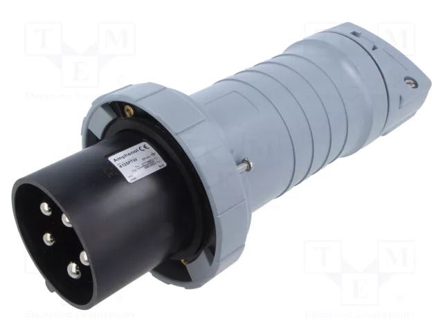 Connector: AC supply 3-phase; plug; male; PIN: 5; 125A; IP&S; IP69K AMPHENOL 2CMA166830R1000