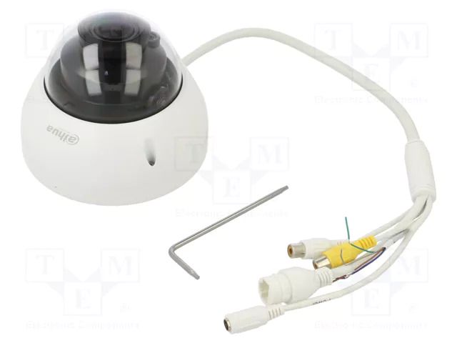 Camera: CCTV IP; Dim: Ø122x93.4mm; white-black; -30÷60°C; IP67 DAHUA 6923172545671