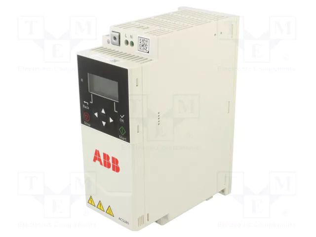 Vector inverter; Max motor power: 1.5kW; Usup: 200÷240VAC; 7.8A ABB ACS180-04S-07A8-1