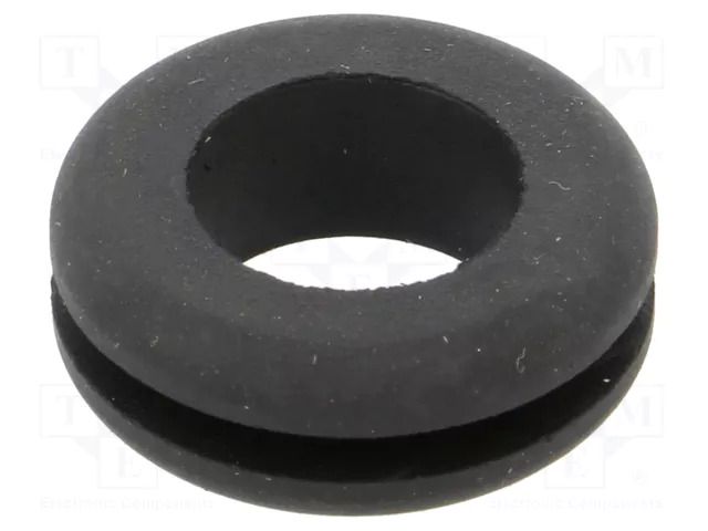 Grommet; Ømount.hole: 15mm; Øhole: 11mm; black; -40÷125°C; EPDM ESSENTRA ESS-10284803