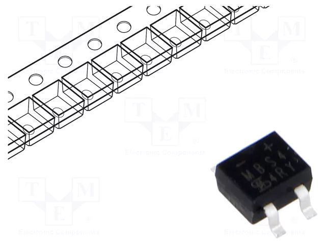 Bridge rectifier: single-phase; Urmax: 400V; If: 0.8A; Ifsm: 35A TAIWAN SEMICONDUCTOR MBS4-TSC