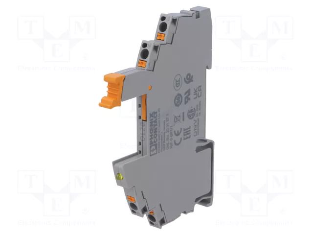 Socket; for DIN rail mounting; -40÷85°C; 6.2x93x66mm; RAL 7042 PHOENIX CONTACT RIF-0-BPT/1
