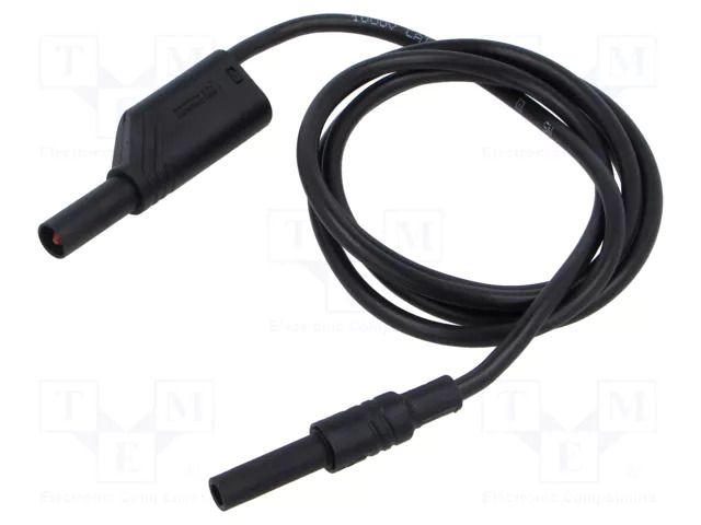 Test lead; 32A; insulated; Urated: 1kV; Len: 1m; black HIRSCHMANN T&M MALSWS-B100/2.5SW
