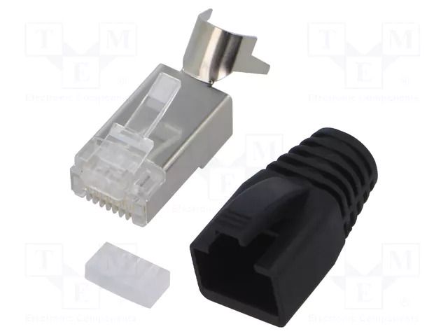 Connector: RJ45; plug; PIN: 8; Cat: 6a; shielded,with strain relief MH CONNECTORS MHRJC6AR3621