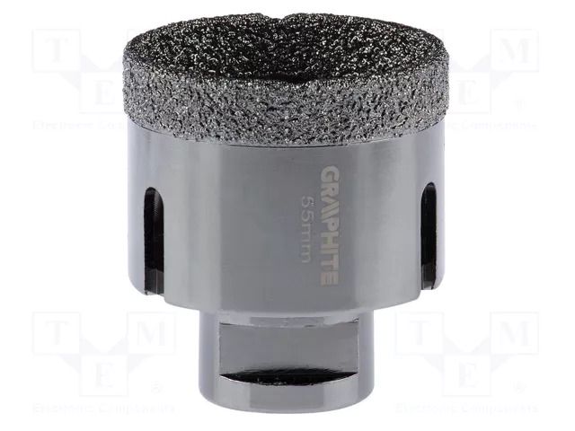Diamond hole saw; 55mm; glaze,ceramic tile; Thread: M14 GRAPHITE 55H313