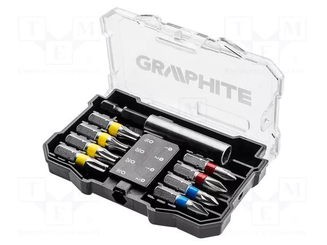Kit: screwdriver bits; 10pcs. GRAPHITE 56H614
