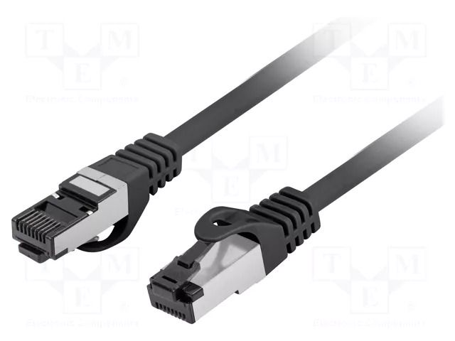 Patch cord; RJ45 plug,both sides; S/FTP; Cat 8.1; stranded; Cu LANBERG PCF8-10CU-0050-BK