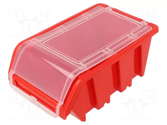Container: cuvette; red; with a lock; 195x120x90mm; TRUCK PLUS KISTENBERG KTR20F-3020